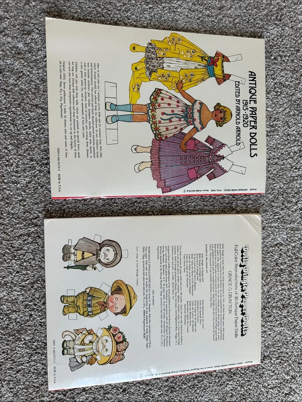 Hallmark Red Vintage Paper Doll Book Set